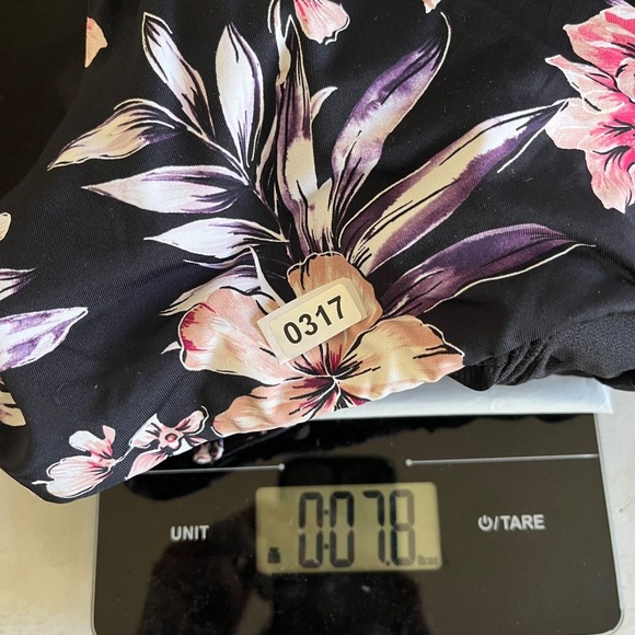 Time  Tru Babydoll Floral One Piece Swimsuit Small Belted Tie Resort Travel Pool - Picture 8 of 9